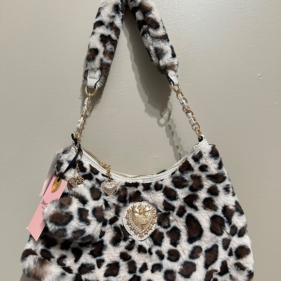 Juicy Couture Snow Leopard Print Shoulder Bag | Y2K - Picture 2 of 12